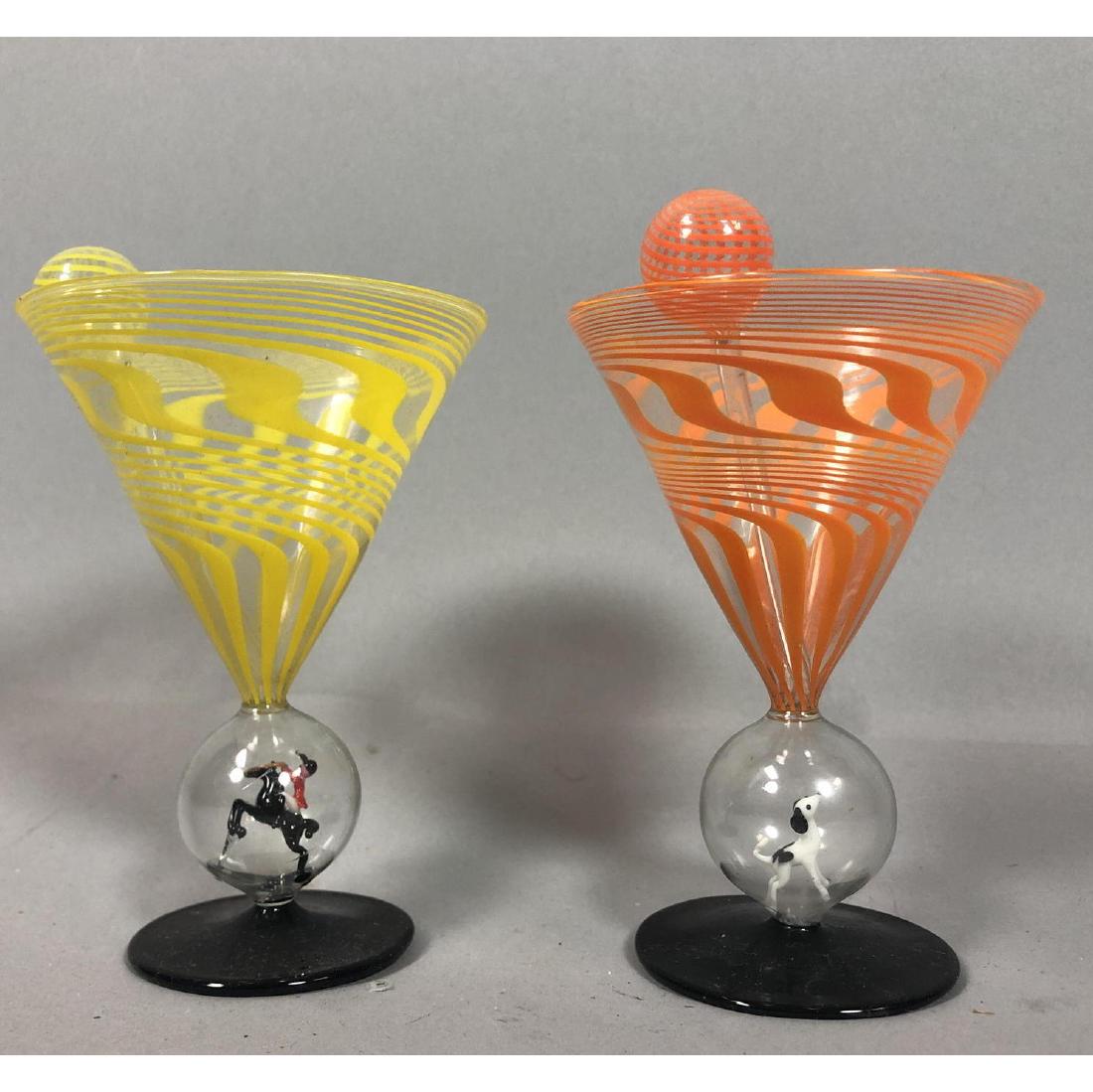 2 pr BIMINI Murano Italian Cocktail Glasses Picks (1 of 9)