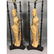 Pr James Mont Style Plaster Metal Figural Lamps.