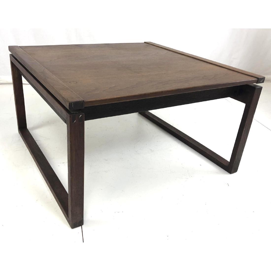 JENS RISOM Walnut Square Coffee Table. Walnut pla (1 of 8)