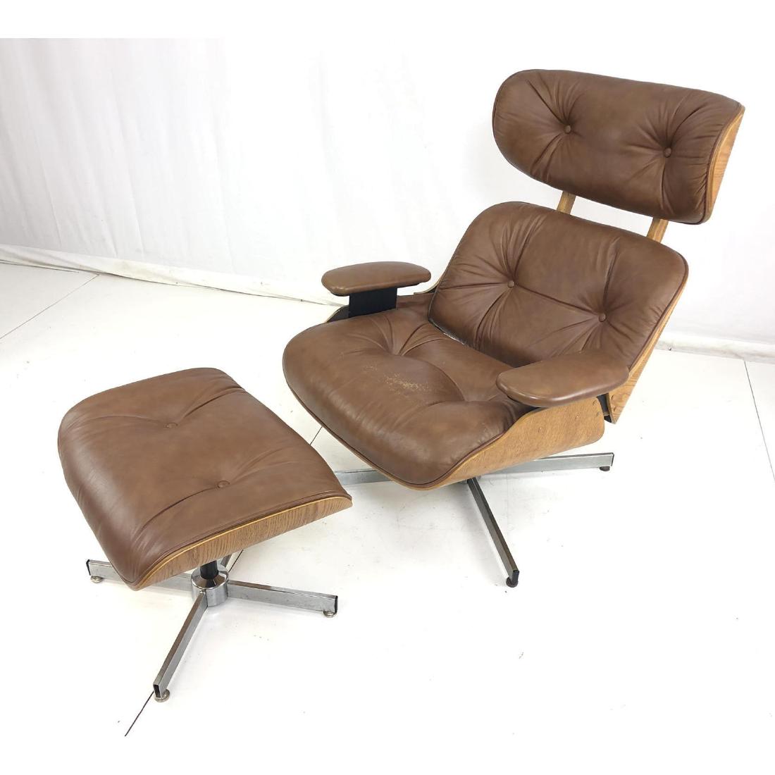 2pc CHARLTON Modernist Lounge Chair & Ottoman. Ea (1 of 12)