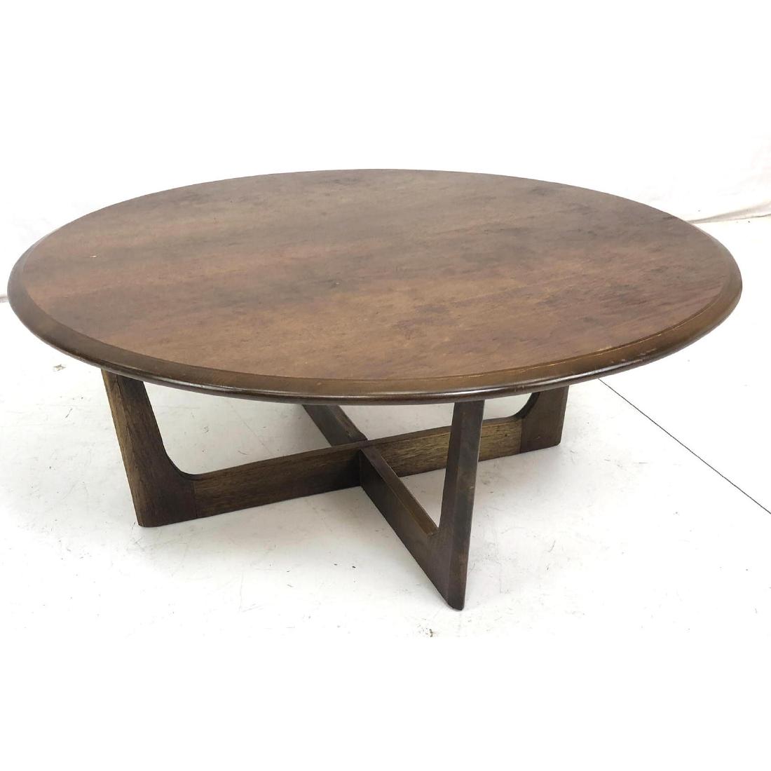 Round American Modern Walnut Coffee Table. Bevele (1 of 9)