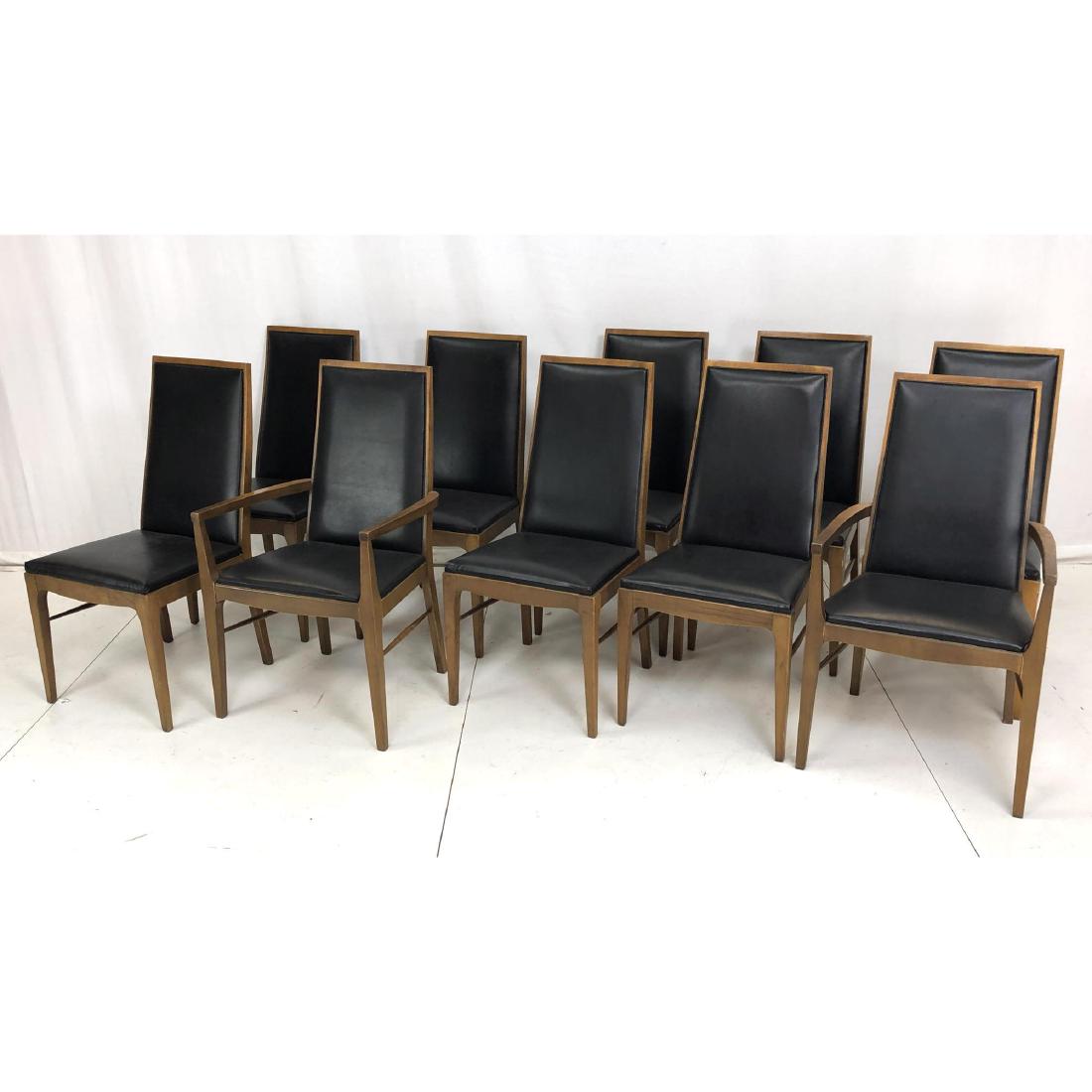 10 LANE Tall Back Modernist Dining Chairs. Black (1 of 11)