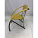 Pr Italian Style Bright Yellow Leather Metal Chai - 5
