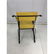 Pr Italian Style Bright Yellow Leather Metal Chai - 6