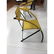 Pr Italian Style Bright Yellow Leather Metal Chai - 8