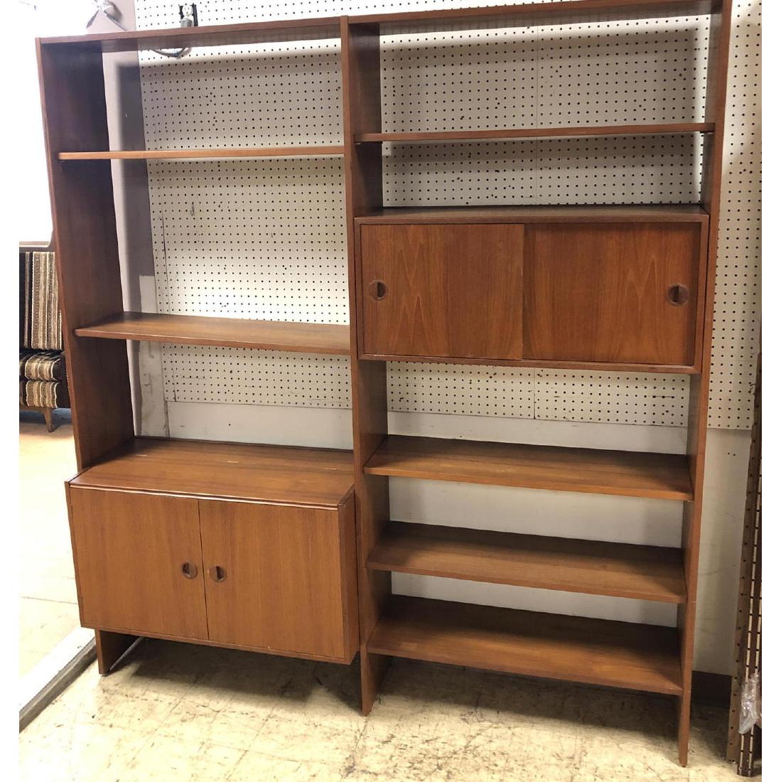 Danish Modern Teak Wall Unit with Shelves. Stand (1 of 10)
