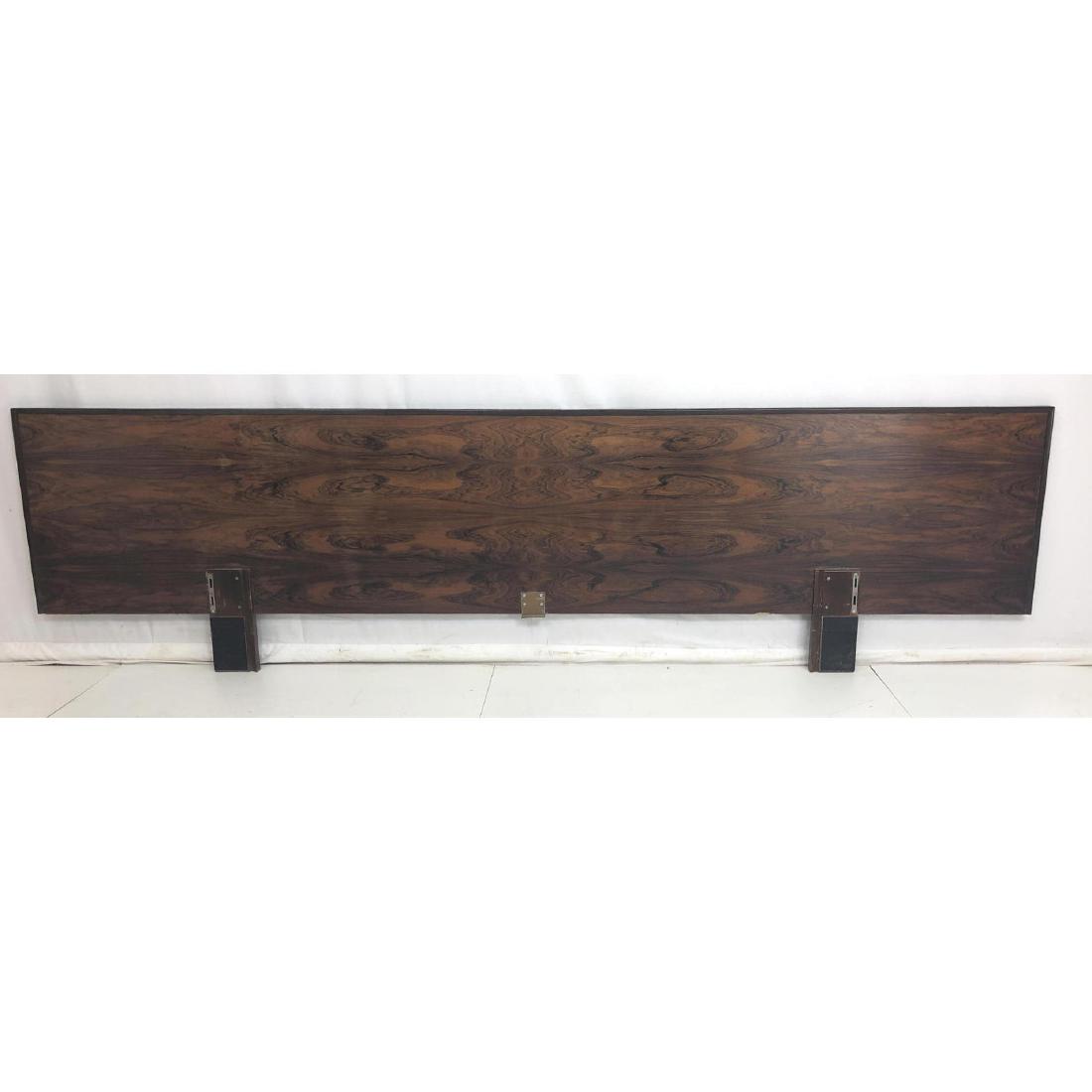 Oversized Rosewood Modernist Headboard. Dark Wood: Oversized Rosewood Modernist Headboard. Dark Wood frame Trim. -- Dimensions: H: 33 inches ---