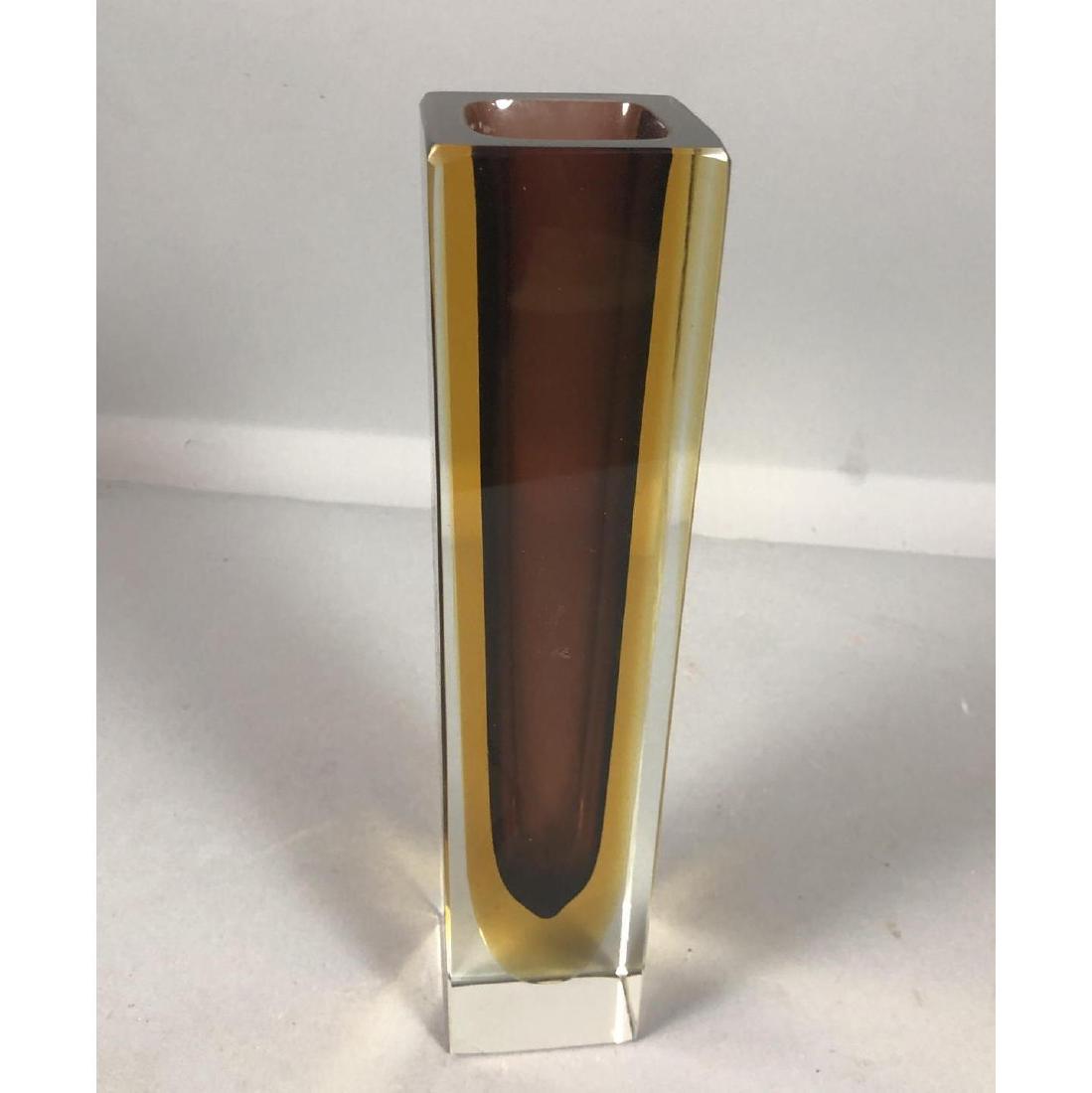 Murano Sommerso Art Glass Vase. 2 Color and clear (1 of 9)