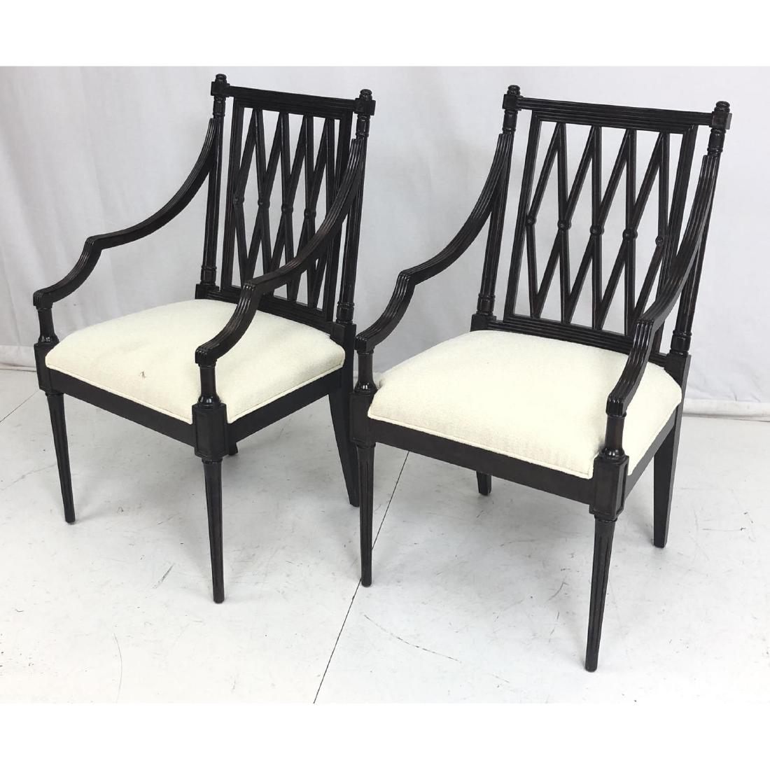 Pr Decorator Regency style Side Arm Lounge Chairs (1 of 12)