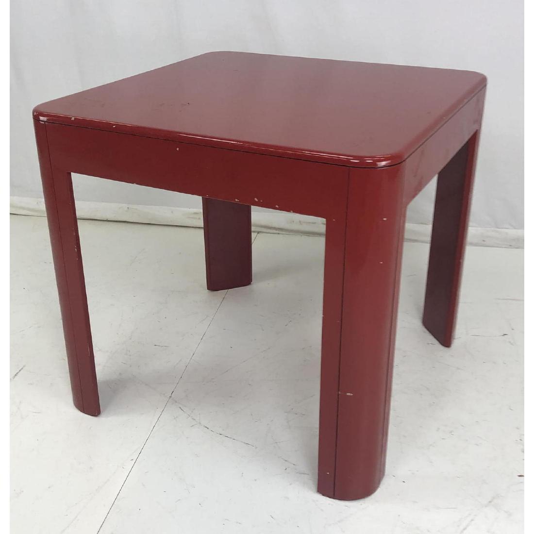 Red Lacquer Fixed Leg Dining  Table. Springer sty (1 of 11)