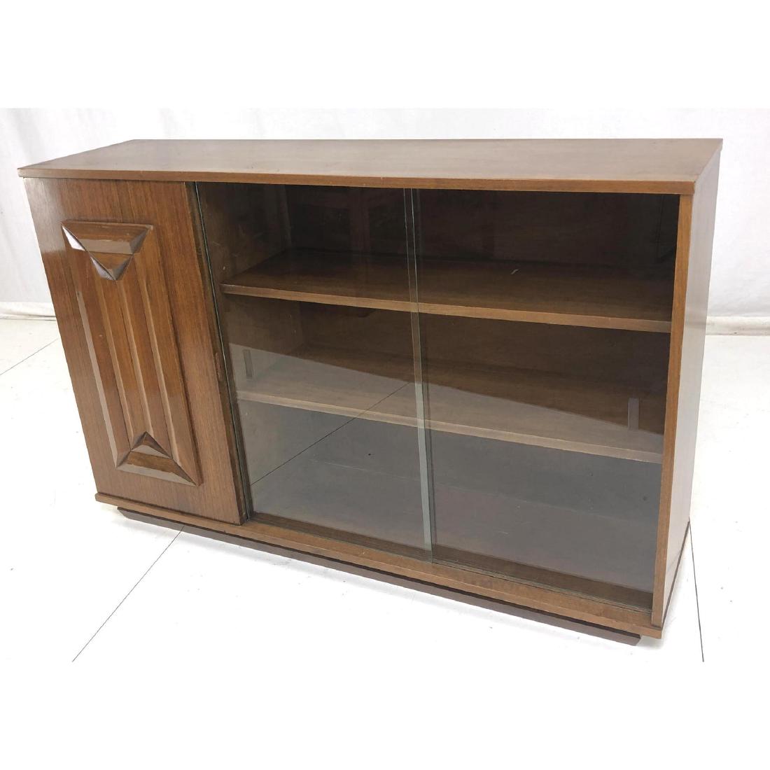 American Modern Low Console Curio Cabinet. Slidin (1 of 10)