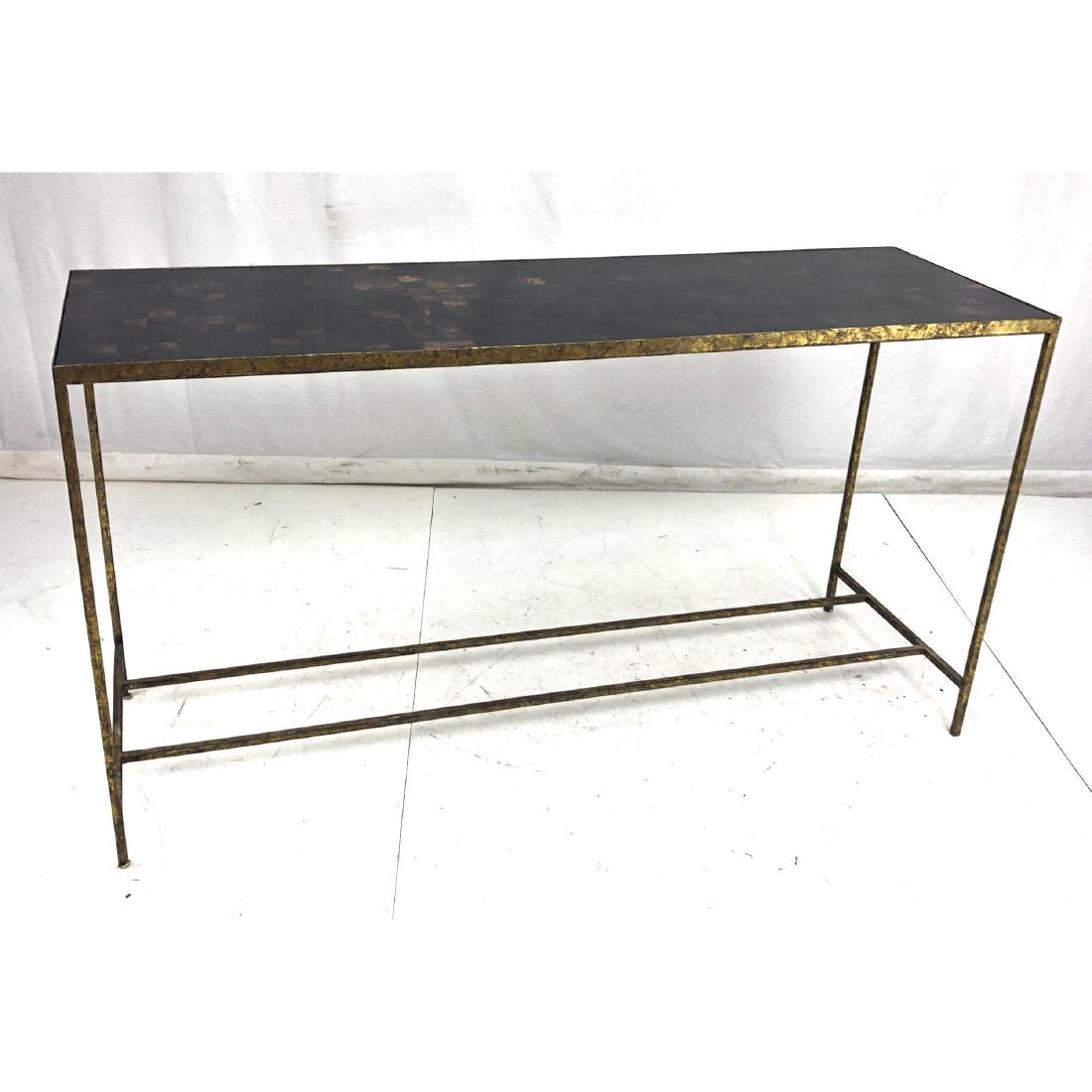 Decorator Console Table.  Inset Patchwork Tortois (1 of 10)