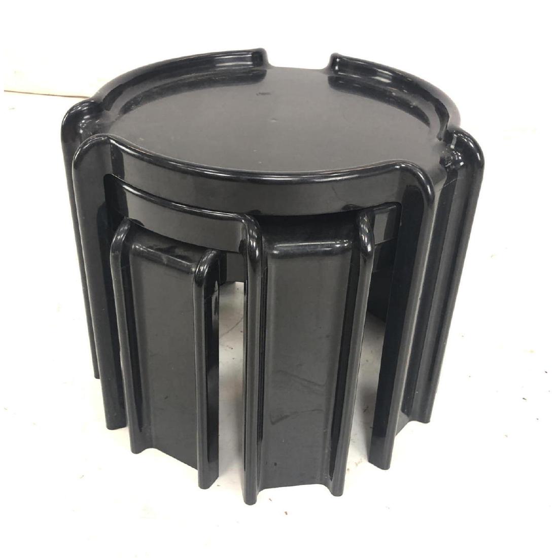 Set Kartell Stacking Tables in Black Plastic.  Ma (1 of 9)