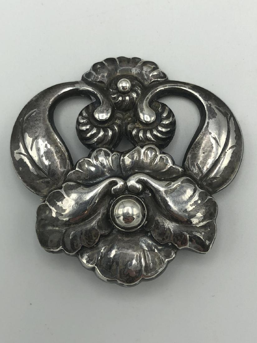 Georg Jensen ORCHID 97 Pin Brooch.  Georg Jensen (1 of 7)