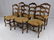 6 French Country Style Carved Oak Dining Chairs. - 2