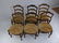 6 French Country Style Carved Oak Dining Chairs. - 4