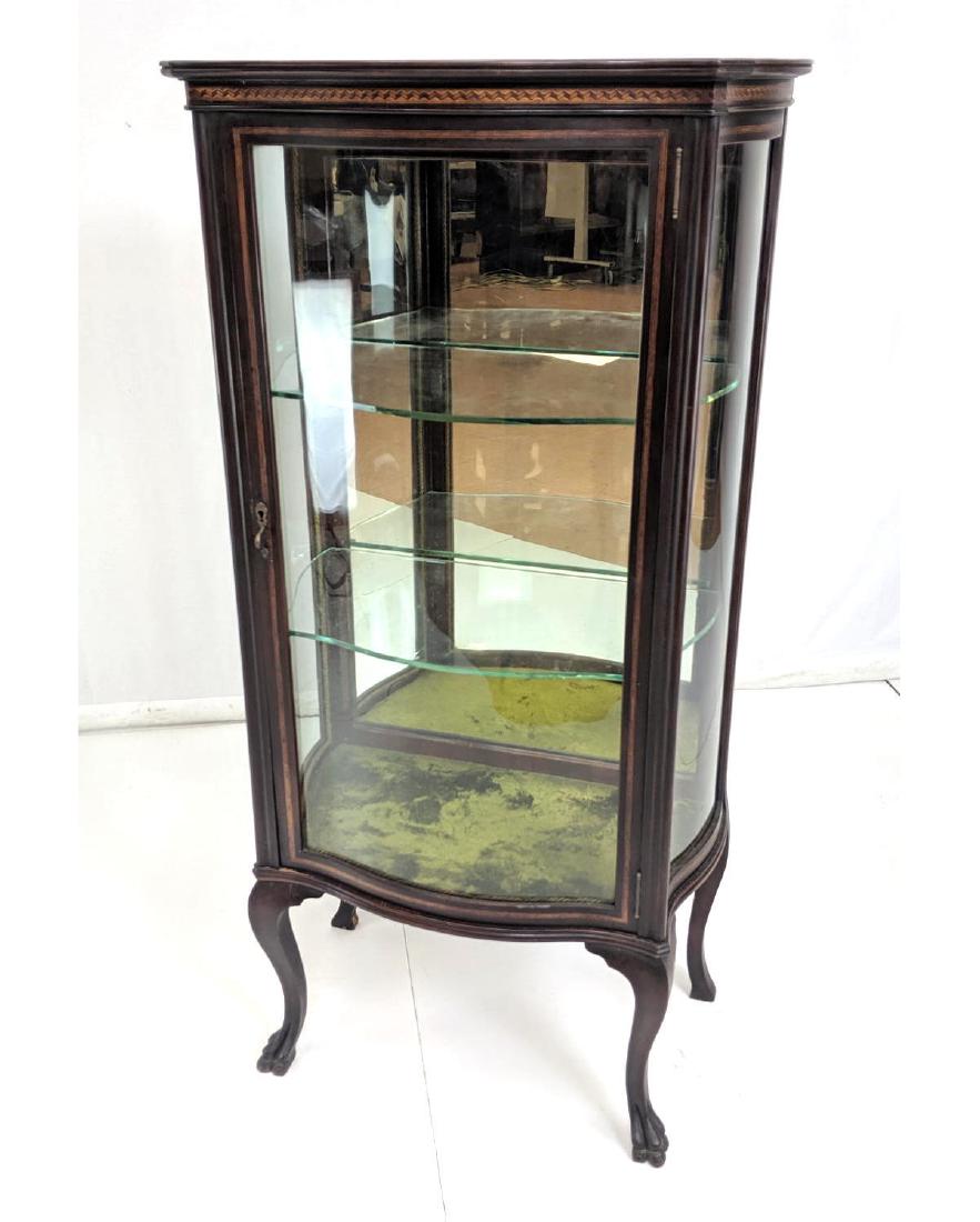 Antique Mahogany Curio Queen Anne legs w Jun 18, 2019