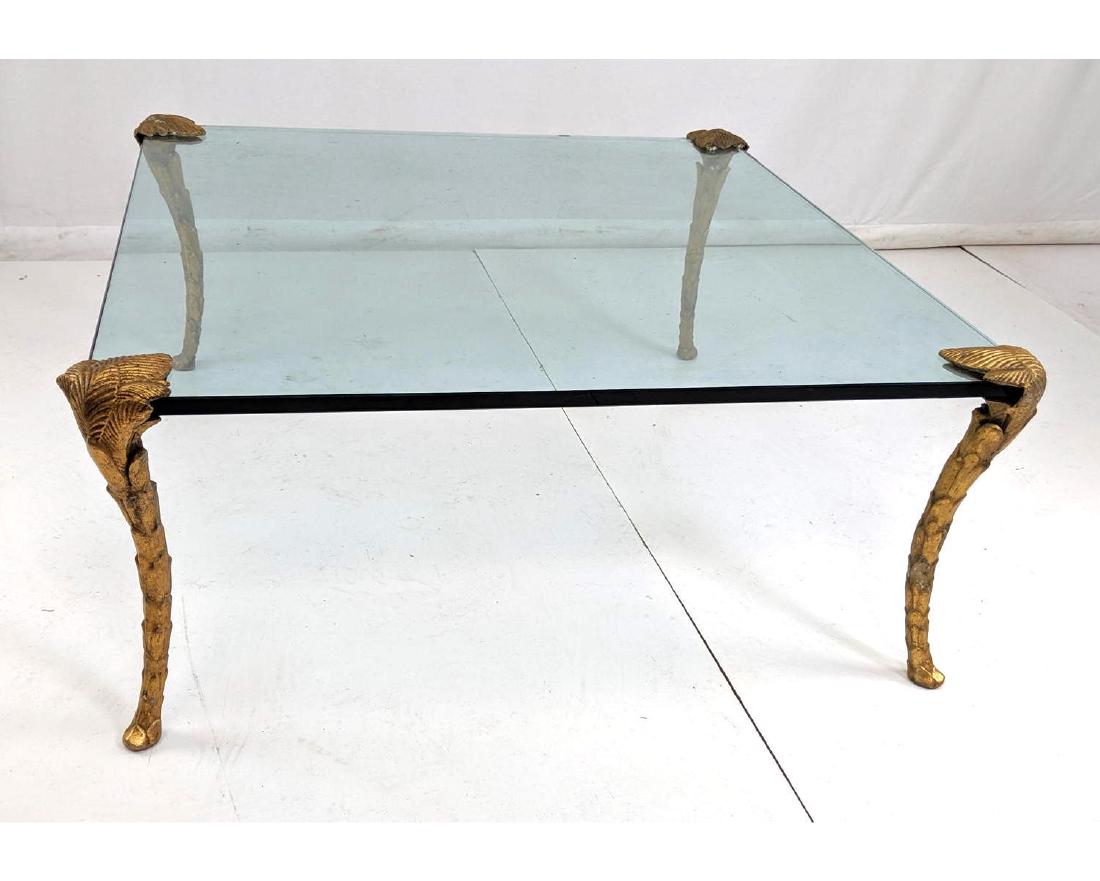 Decorator Brass & Glass Palm Tree Leg Coffee Tabl (1 of 7)