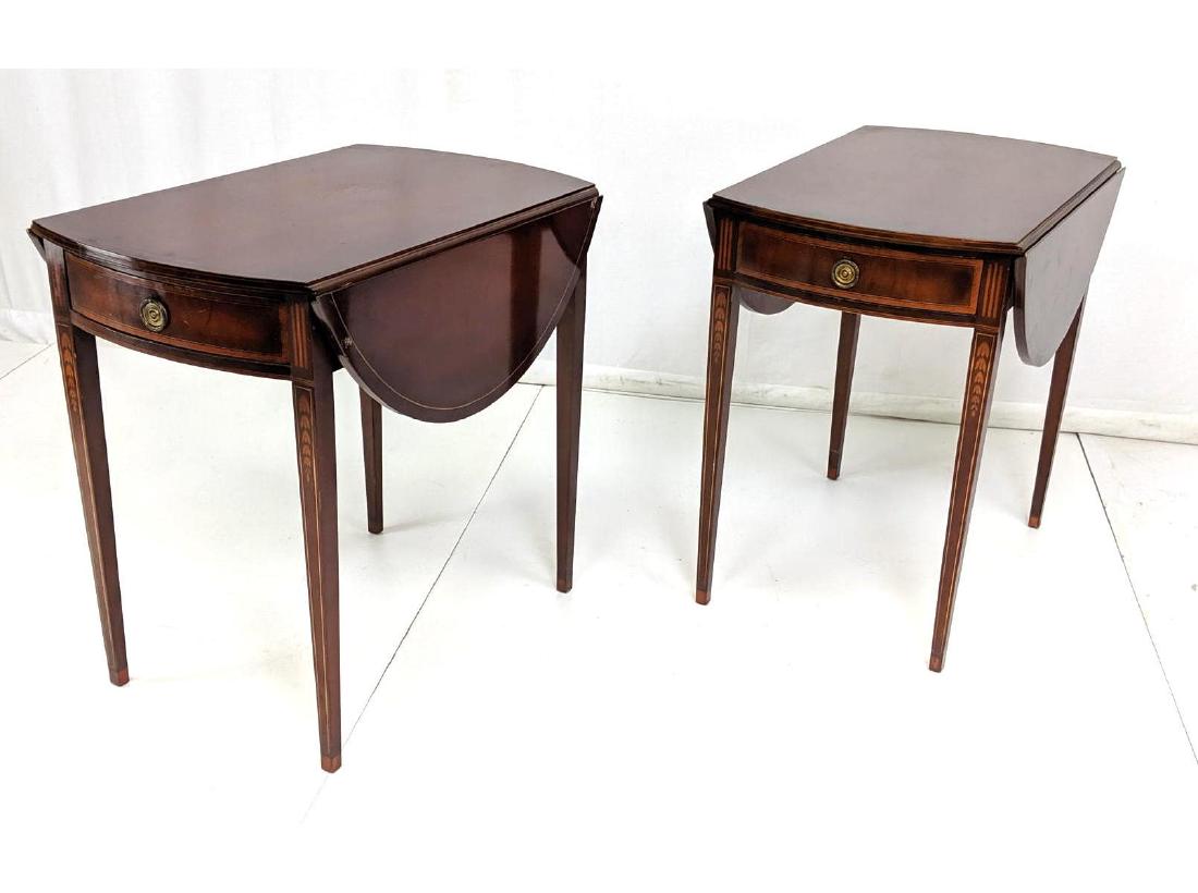 Pr JB VAN SCIVER Mahogany Sheraton Style Side End (1 of 12)