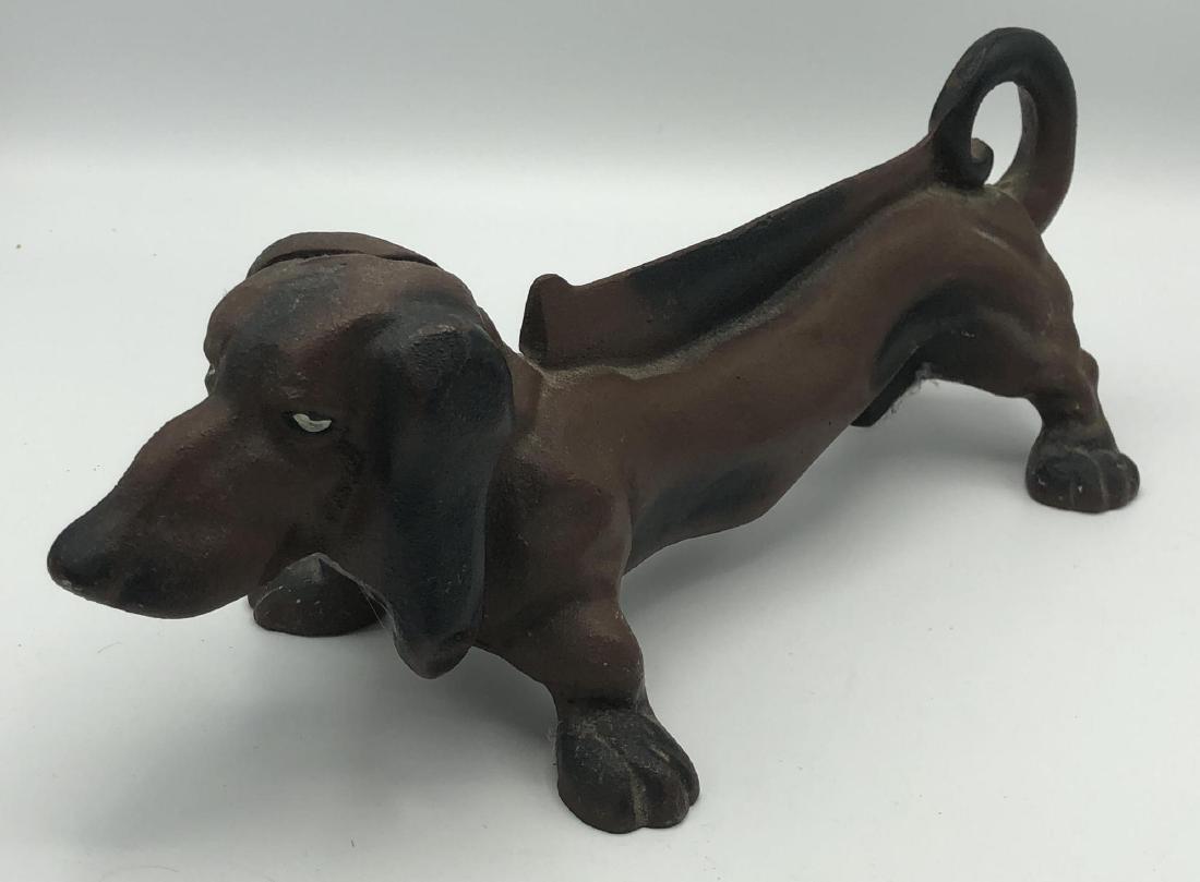 Vintage Dachshund Iron Door Stop Boot Scraper. Br (1 of 7)