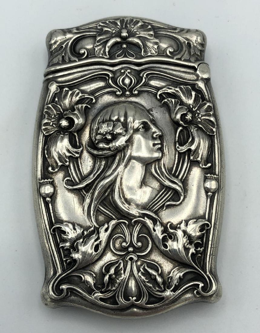 Sterling Silver Gorham Match Safe. Art nouveau la (1 of 8)