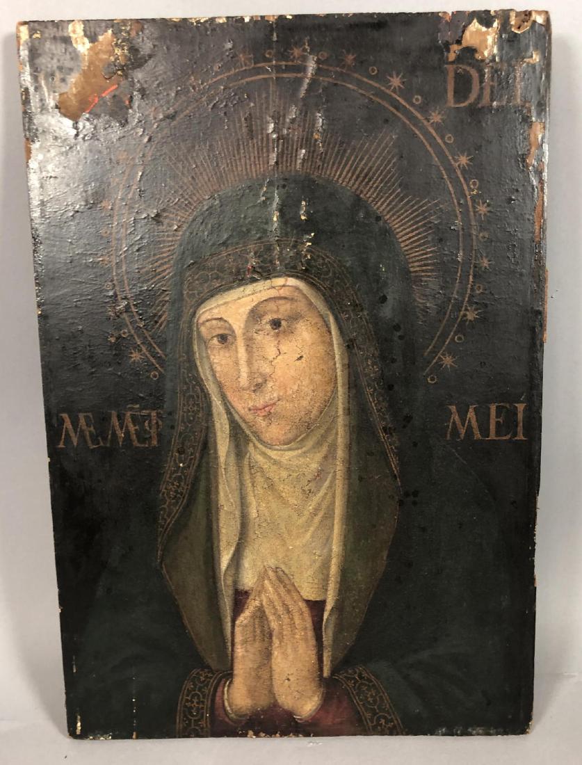 Antique Russian Icon Religious Portrait Painting (1 of 8)