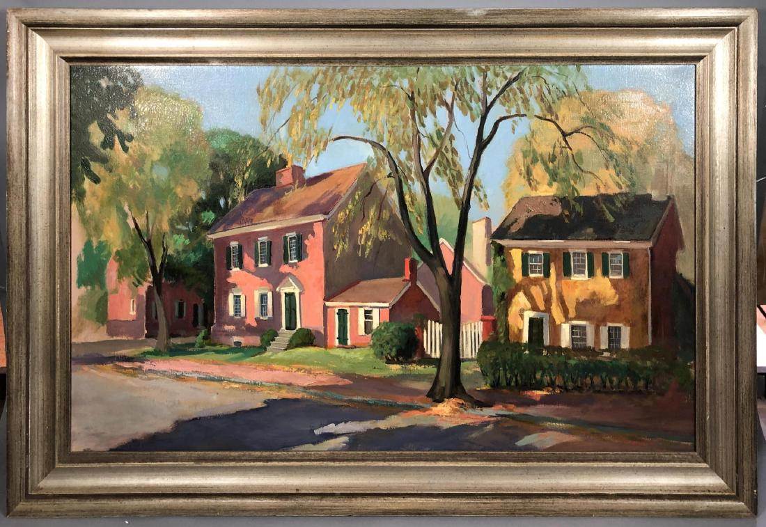 BAYARD BERNDT Oil Painting Colonial Brick Buildin (1 of 11)
