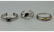 3pc Modernist Sterling Silver Bracelets. Signed N