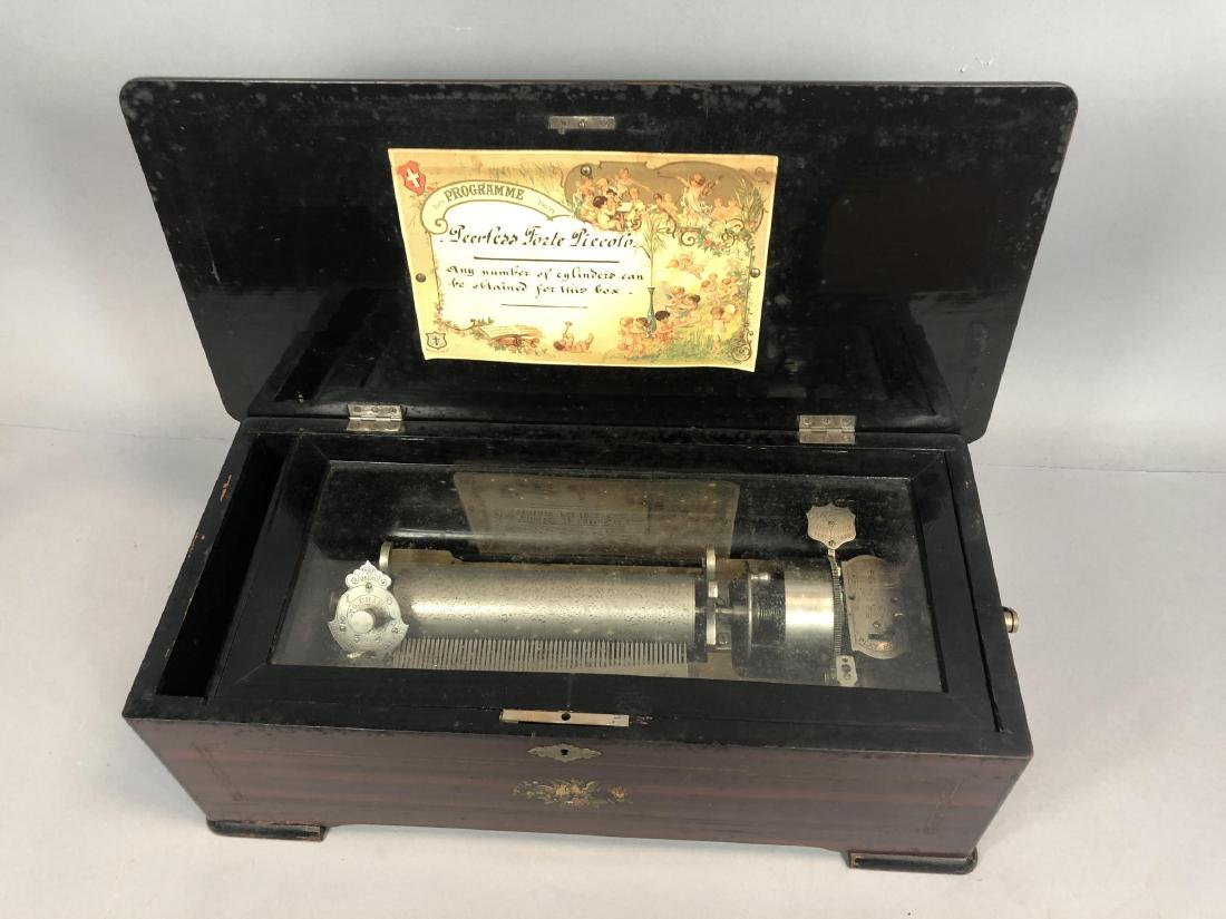 20 inch MERMOD FRERES Music Box Player.  Floral i (1 of 12)