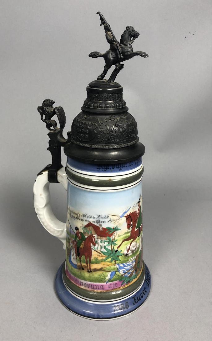 Vintage Regimental Stein with Lithopane. Drinking (1 of 8)