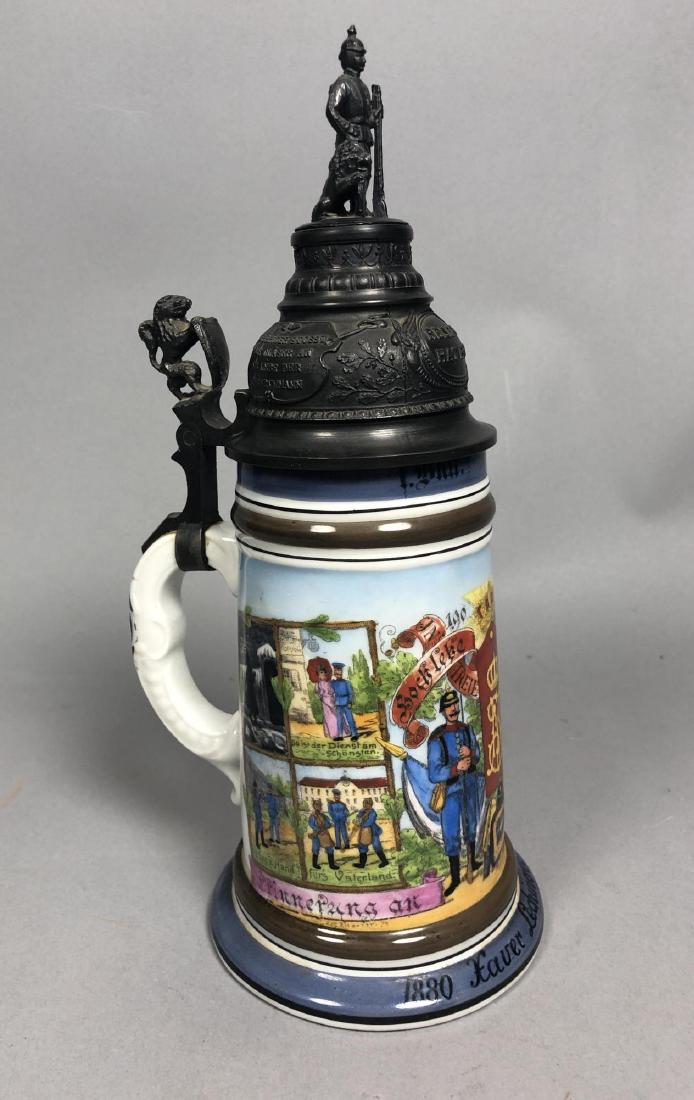 Vintage Regimental Stein with Lithopane. Drinking (1 of 10)