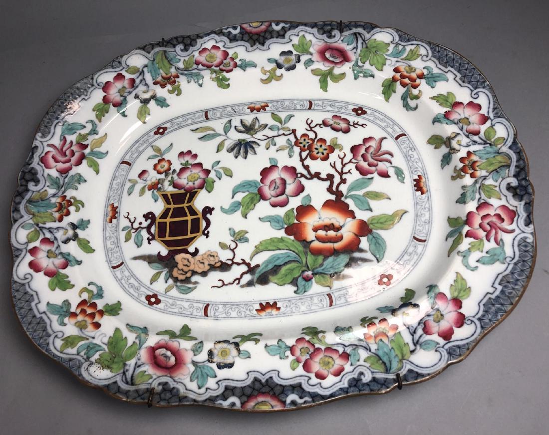SIMLAY Handpainted Transferware Serving Platter. (1 of 5)
