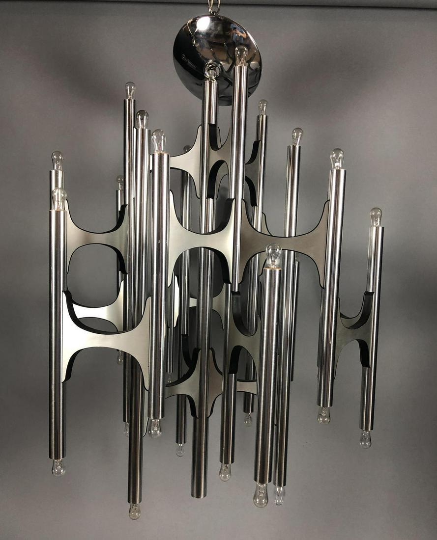 38 bulb GAETANO SCIOLARI  Stainless Chandelier LI (1 of 11)