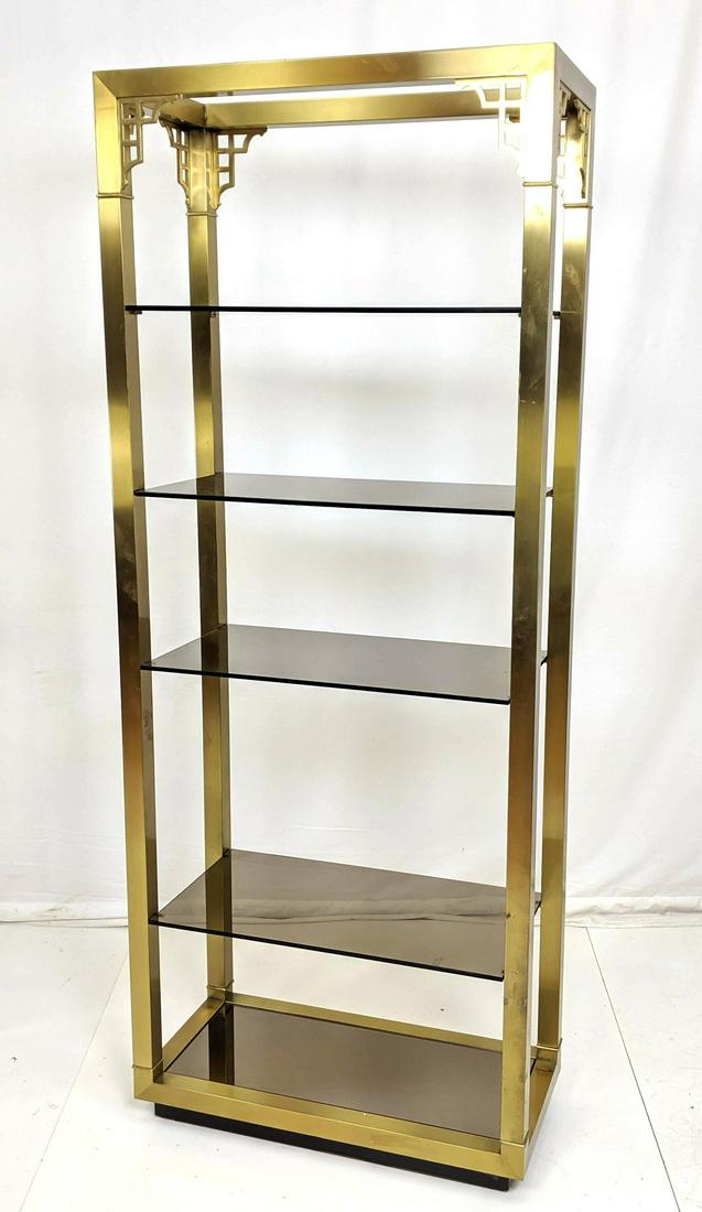 Brass Chippendale Style modernist etagere. Four s (1 of 11)