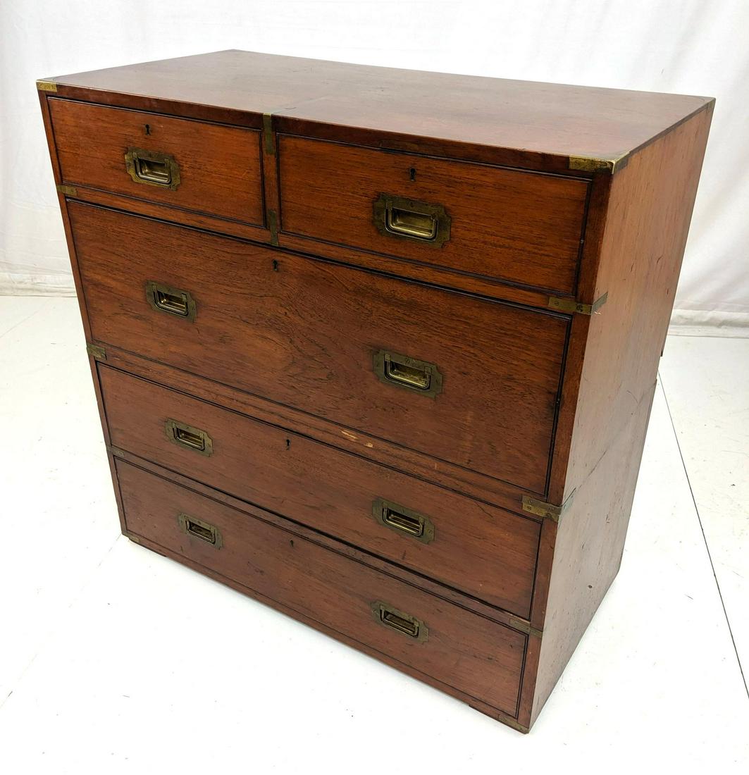2  Section Antique Campaign Dresser.  Stacking mu (1 of 11)