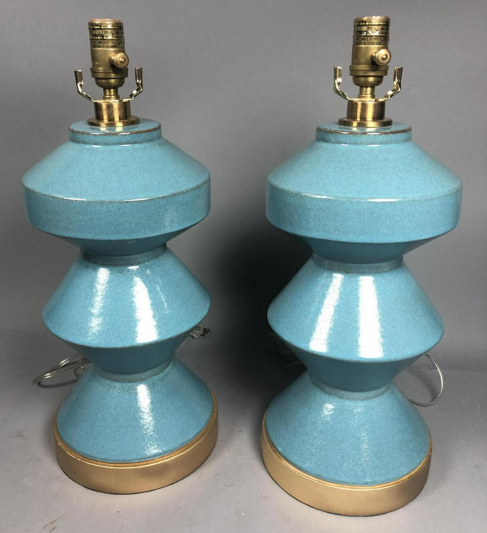 Pr Contemporary Turquoise Glazed Pottery Table La (1 of 12)