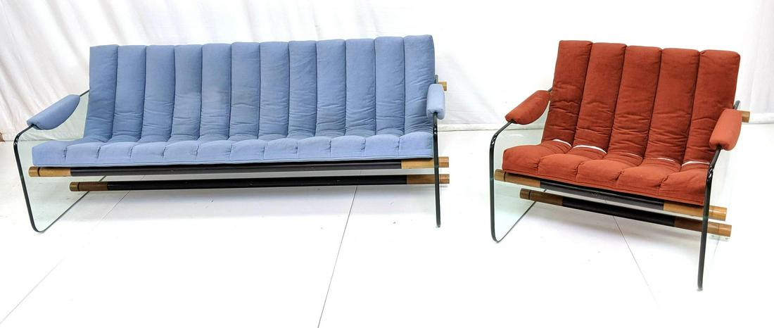 Fabio Lenci Attributed Sofa and Lounge Chair. 2 P (1 of 13)