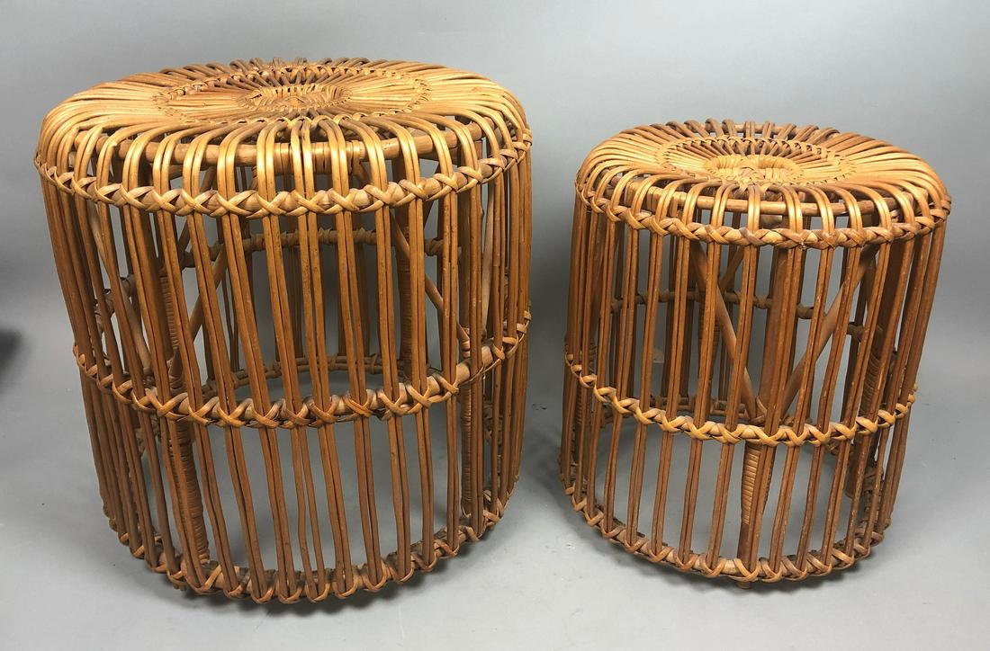2 Pc FRANCO ALBINI Style Nesting set of Woven Rat (1 of 10)
