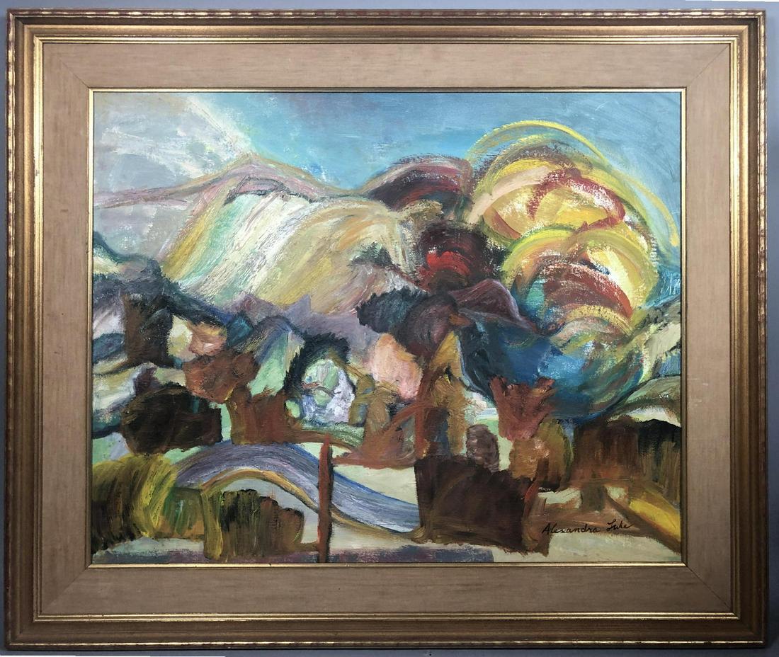 ALEXANDRA LUKE Abstract Modernist Landscape Paint (1 of 10)