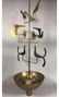 TOMMI PARZINGER Figural Bird Brass Chandelier. We