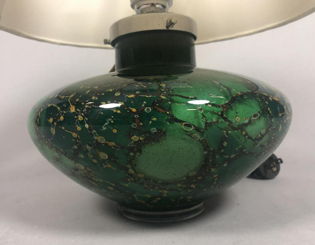 Wmf Ikora Green Black Art Glass Table Lamp. Glass (1 of 6)