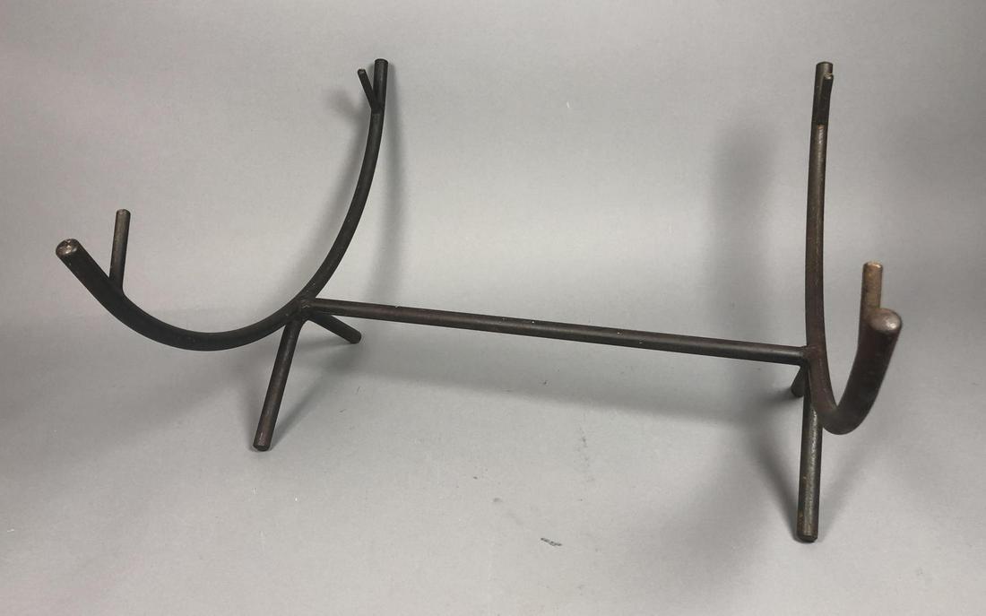 GEORGE NELSON Hairpin Iron Fireplace Log Holder. (1 of 7)