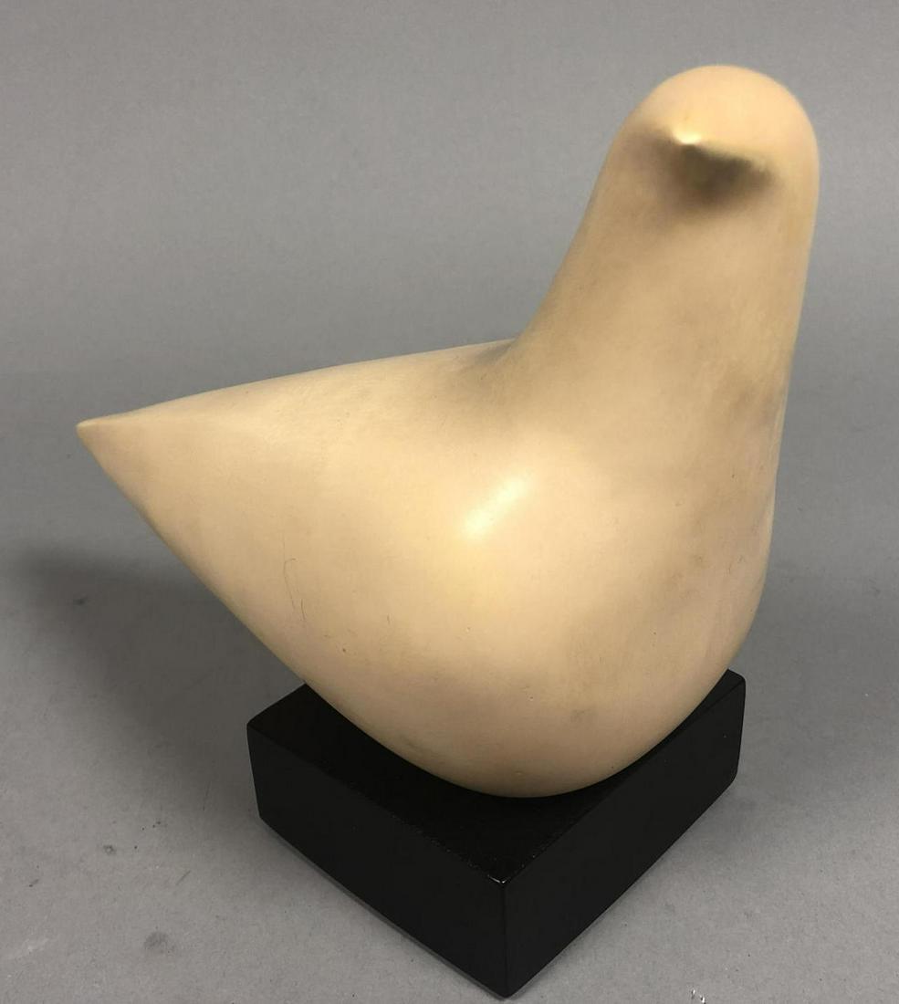 CLEO HARTWIG Signed Modernist Dove Sculpture. Bla (1 of 8)