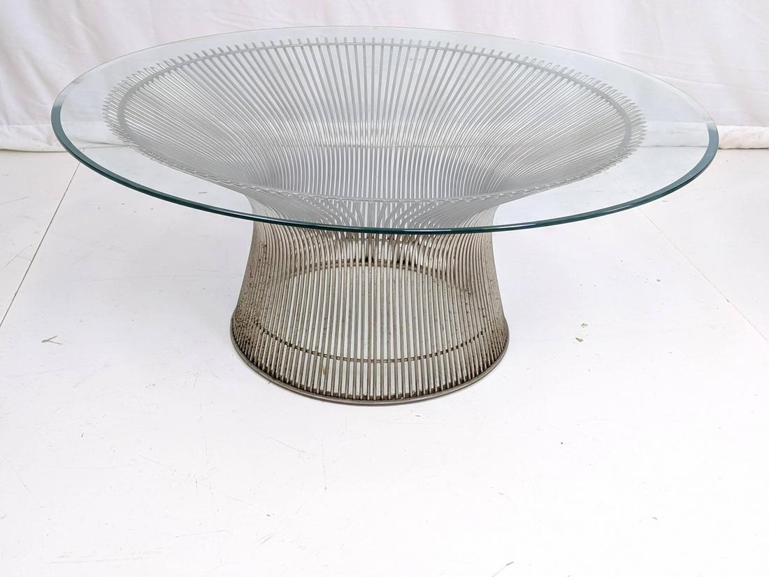 WARREN PLATNER Chrome Steel Rod Coffee Table. Cor (1 of 11)