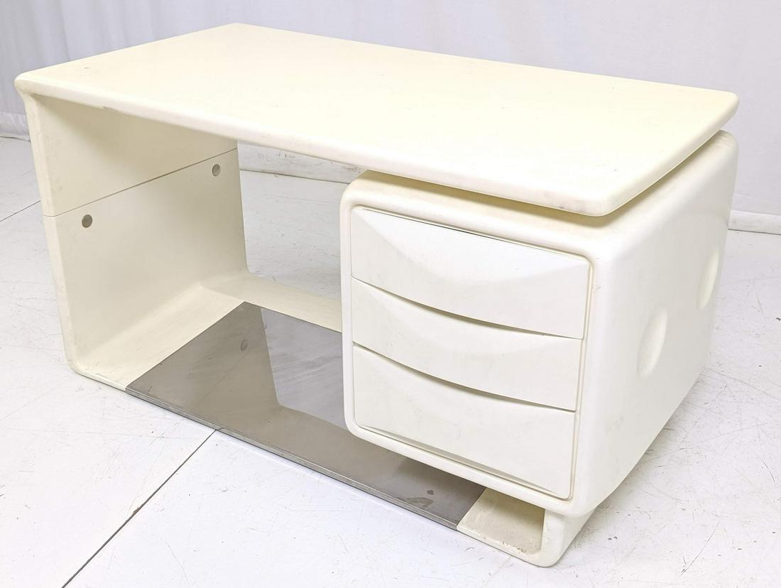 WILHELM WERNDL Cream Lacquered Modernist Desk. "E (1 of 10)