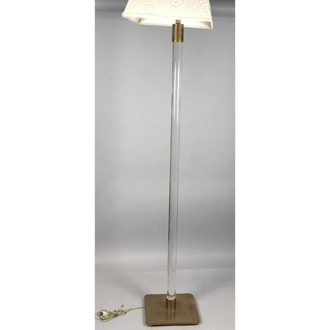 Modernist HANSEN NY Glass Column Floor Lamp. Squa (1 of 11)