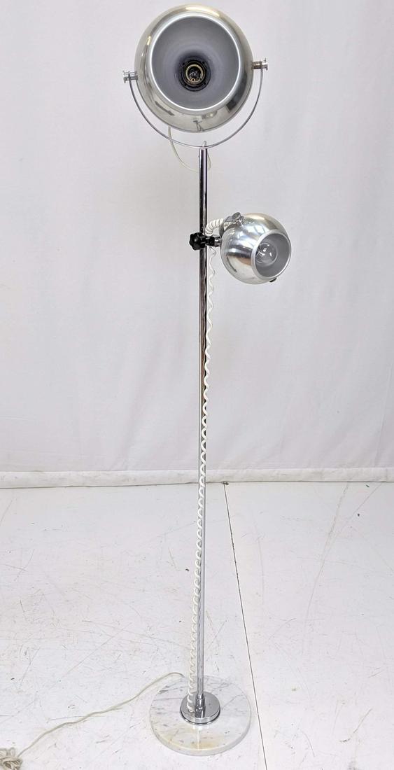 Reggiani Chrome Two Ball Shade Floor Lamp. Extern (1 of 9)