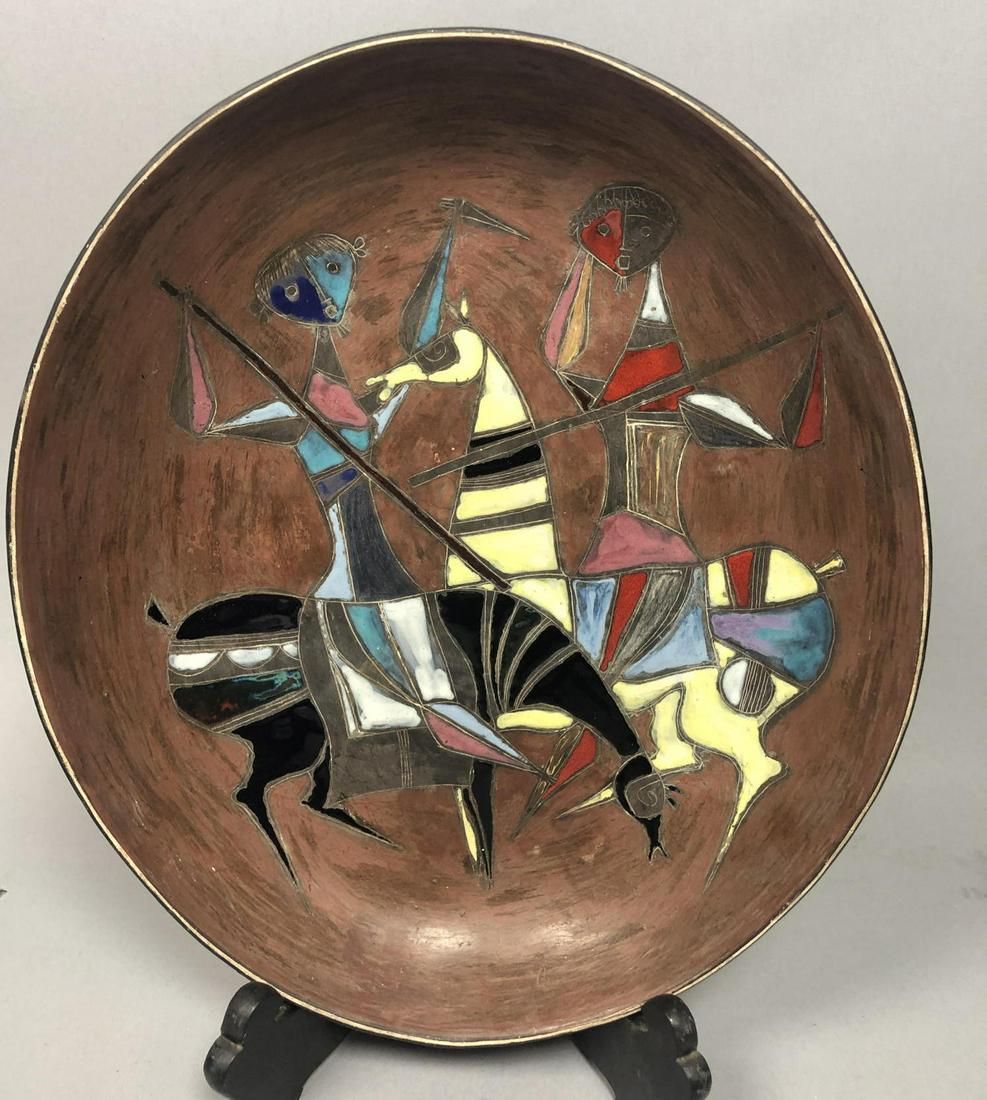 Marcel FANTONI Italy Low Bowl Ceramic Charger. Tw (1 of 9)