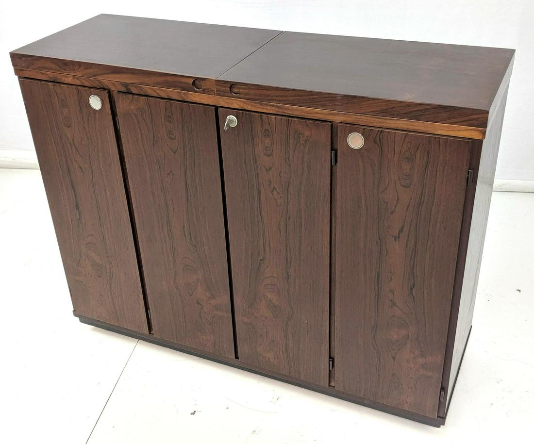 Danish Modern Rosewood Bar Cart w Extendable Slid (1 of 12)