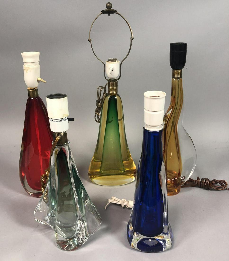 5pc Murano style  Modern Art Glass Table Lamp Bas (1 of 13)